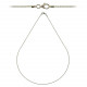 Chaine maille criss cross fermoir mousqueton en argent