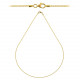 Chaine maille criss cross fermoir mousqueton en argent plaqué or jaune