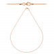 Chaine maille criss cross fermoir mousqueton en argent plaqué or rose