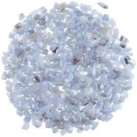 Mini pierres roulées calcédoine bleue - 5 à 10 mm - 100 grammes