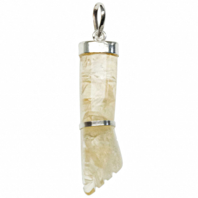 Pendentif Main Figa citrine monture en argent 925