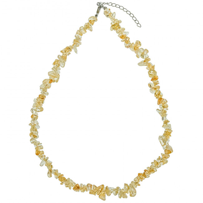 Collier de pierre en citrine - perles baroques