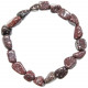 Bracelet en porphyre impérial rouge - Perles pierres roulées