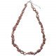 Collier en porphyre impérial rouge - Perles pierres roulées