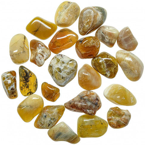 Pierres roulées opale jaune - 2 à 3 cm - Lot de 3