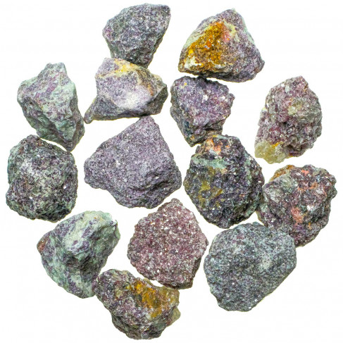 Pierres brutes lépidolite - 3 à 5 cm - 200 grammes