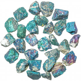 Pierres brutes chalcopyrite bleue - 3 à 4 cm - Lot de 3