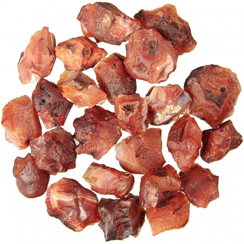 Pierres brutes cornaline - 2 à 4 cm - 100 grammes