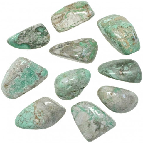 Pierres roulées variscite - 2.5 à 3 cm - Lot de 2