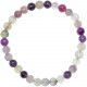 Bracelet en fluorite violette - perles rondes