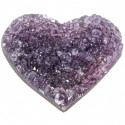 Petite druse d'améthyste en forme de coeur