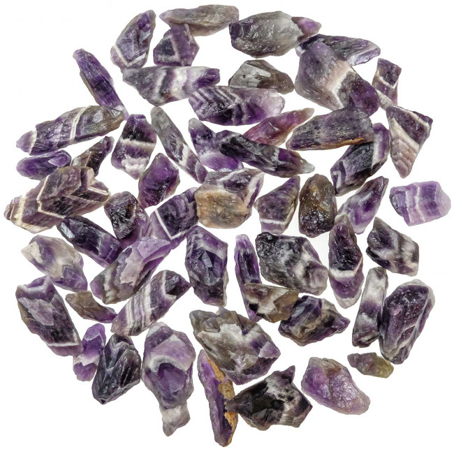 Pierres brutes améthyste à chevron de Namibie - 2 à 4 cm - 100 grammes