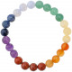 Bracelet chakra arc-en-ciel - perles rondes