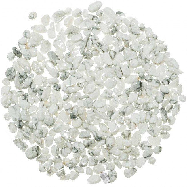 Mini pierres roulées howlite - 5 à 10 mm - 100 grammes