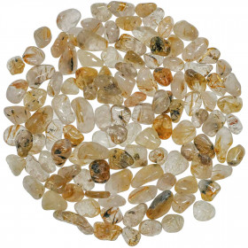 Petites pierres roulées cristal rutile - 1 à 2 cm - 50 grammes