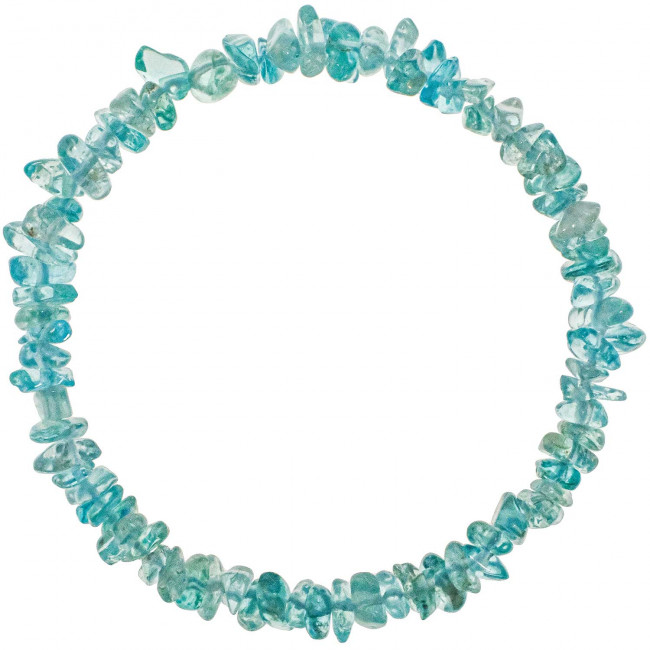 Bracelet en apatite néon - perles baroques