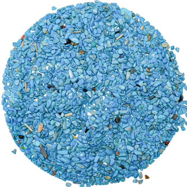 Sable roulé de howlite teintée bleue 2/4 mm - 100 grammes