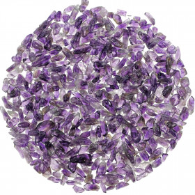 Mini pierres roulées améthyste à chevron - 8 à 12 mm - 100 grammes