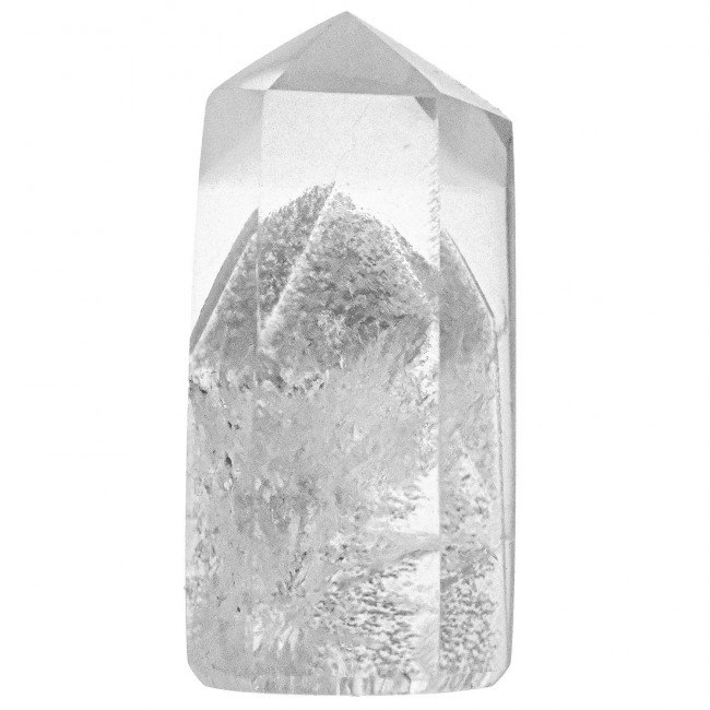 Pointe polie mono-terminée en cristal de roche fantôme - 12 grammes