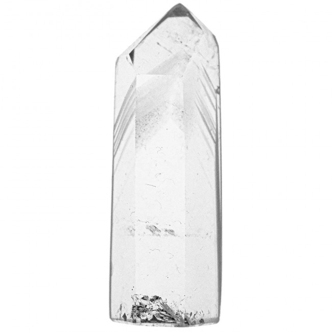 Pointe polie mono-terminée en cristal de roche fantôme - 22 grammes