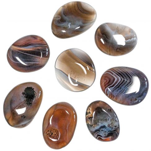 Galet plat agate de Botswana - A l'unité