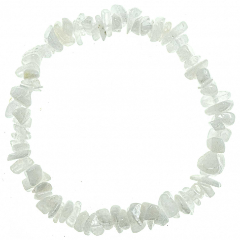 Bracelet en pierre de lune blanche - perles baroques