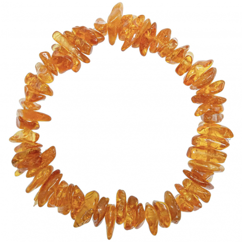 Bracelet en ambre cognac - perles baroque