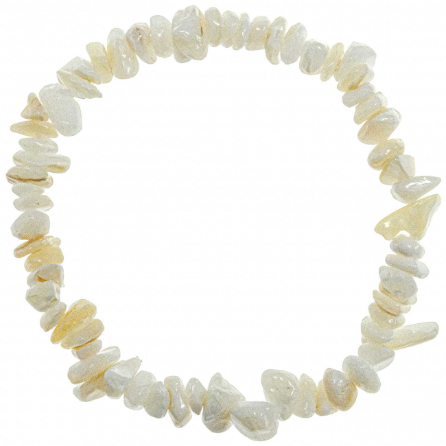 Bracelet en nacre blanche - perles baroques