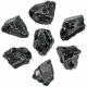 Pierres brutes obsidienne noire - 5 à 8 cm - Lot de 3