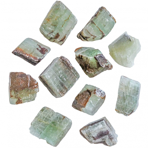 Pierres brutes calcite verte - 3 à 5 cm - 100 grammes