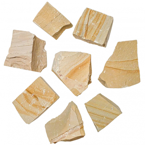 Pierres brutes jaspe paésine (paysage) - 4 à 7 cm - Lot de 4