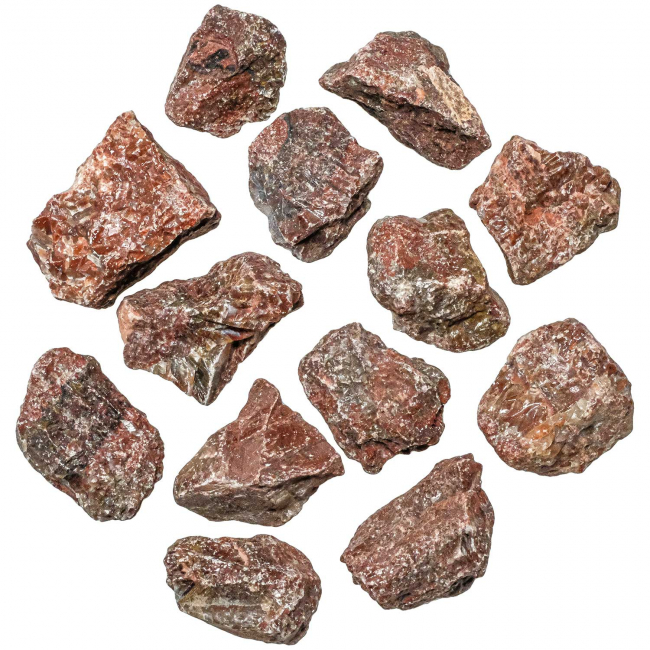 Pierres brutes calcite brun-rouge - 4 à 6 cm - Lot de 2