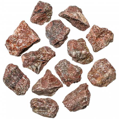 Pierres brutes calcite brun-rouge - 4 à 6 cm - Lot de 2
