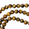 Bracelet en oeil de tigre - Perles rondes 10 mm