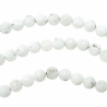 Bracelet en pierre de lune blanche - Perles rondes 8 mm