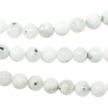 Bracelet en pierre de lune blanche - Perles rondes 10 mm