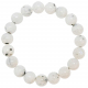 Bracelet en pierre de lune blanche - Perles rondes 10 mm