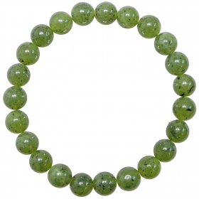Bracelet en jade néphrite - Perles rondes 8 mm