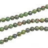 Bracelet en jaspe sang de dragon - Perles rondes 6 mm