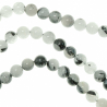 Bracelet en quartz tourmaline - Perles rondes 8 mm
