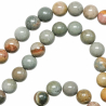 Bracelet en jaspe océan - Perles rondes 8 mm