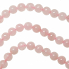 Bracelet en quartz rose - Perles rondes 8 mm