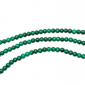 Bracelet en malachite - Perles rondes 4 mm