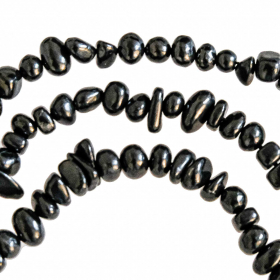 Bracelet en shungite - Perles roulées 7 à 10 mm