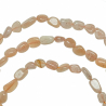 Bracelet en pierre de soleil - Perles roulées 5 à 8 mm