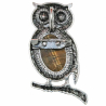 Broche hiboux avec oeil de tigre