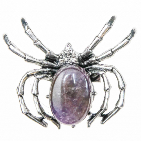 Broche araignée avec améthyste