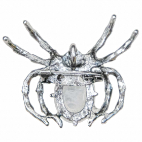 Broche araignée avec quartz blanc