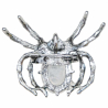 Broche araignée avec quartz blanc