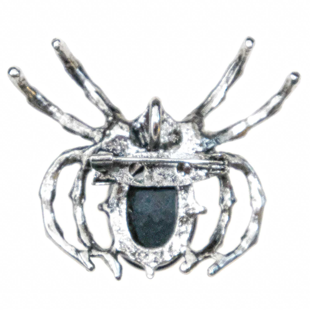 Broche Tac Araignée Ancienne En Argent Et Cristal - Bijou Vintage, Neuf Sans Emballage